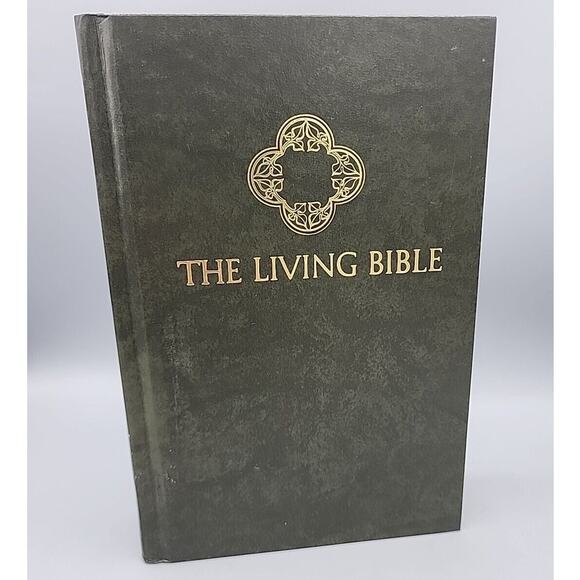 The Living Bible Paraphrased Tyndale Green Padded Hardcover 1972 Red Letter Ed. - Picture 1 of 11